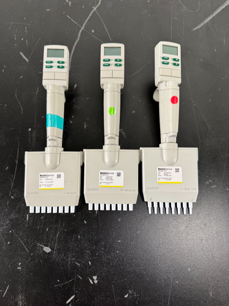 Image of Rainin EDP3-Plus Multichannel Pipettes - Quantity 3